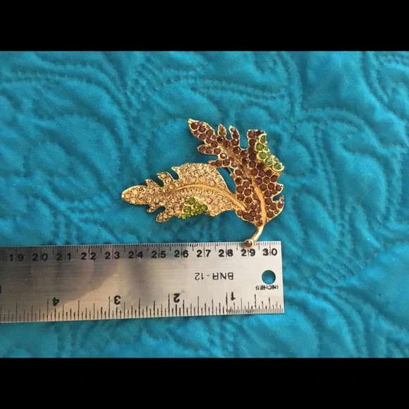 Estate Kenneth Jay Lane KJL fall leaves stunning brooch vintage item